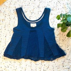 Anthropologie Meadow Rue Lace Insert Tank